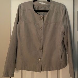 Pho-suede light gray jacket